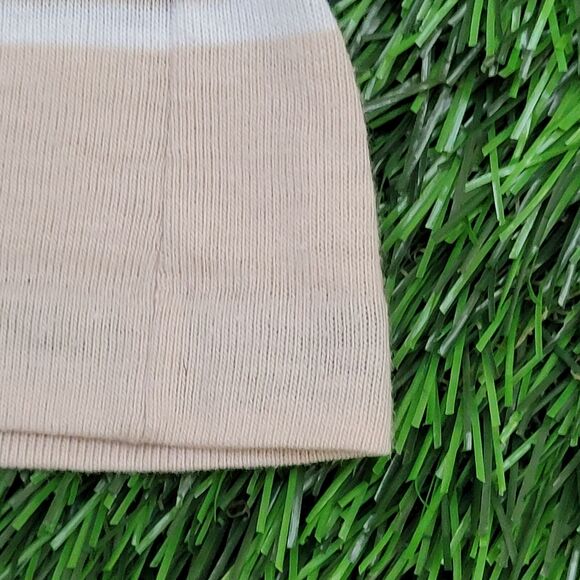 Vintage 80s MOD Polo Shirt Medium 19x25 Striped Two-Tone - Picture 9 of 11